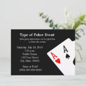 Poker Th-Geëiste Uitnodigingen (Staand voorkant)