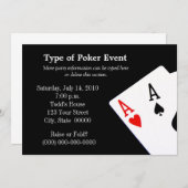 Poker Th-Geëiste Uitnodigingen (Voorkant / Achterkant)