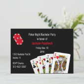 Poker Thema Afscheid Van De Jonggezellenfeest Kaart (Staand voorkant)