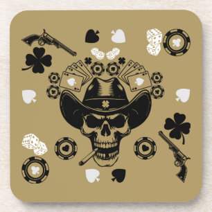Poker thema Lucky Bier Onderzetter