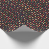 Poker thema speelkaarten cadeaupapier (Hoek)