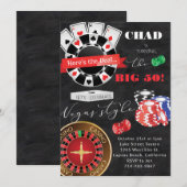 Poker Thema Verjaardagsfeestje Casino Kaart (Voorkant / Achterkant)