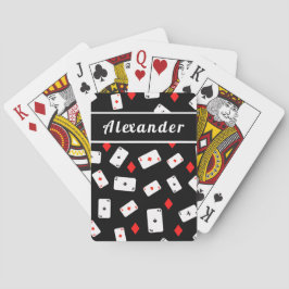 Poker Theme speelkaarten diamanten zijn naam zwart