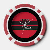 Poker Tijd Rood Zwart Poker Chips (Achterkant)