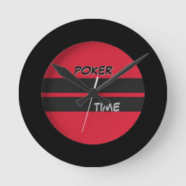 Poker Tijd Rood Zwart Ronde Klok