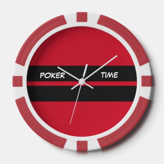 Poker Tijd Rood Zwart Wit Chips (Voorkant)