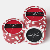 Poker Tijd Rood Zwart Wit Chips (Opstapeling)