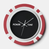 Poker Tijd Rood Zwart Wit Chips (Achterkant)
