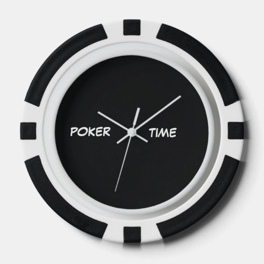 Poker Tijd Zwart Wit Chips (Voorkant)