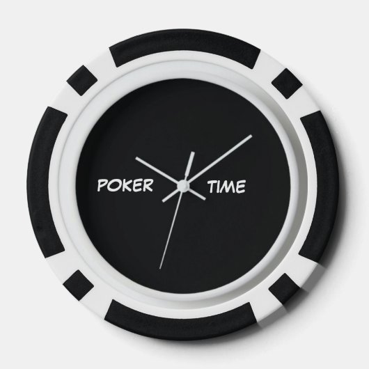 Poker Tijd Zwart Wit Poker Chips (Achterkant)