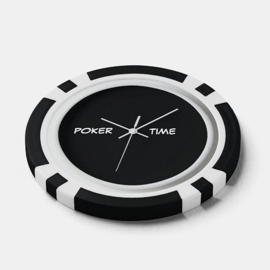 Poker Tijd Zwart Wit Poker Chips (Enkel)