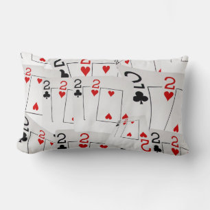 Poker, twee keer in een gelaagd patroon, lumbaalku kussen