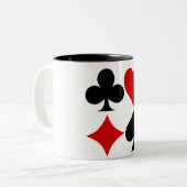 Poker Tweekleurige Koffiemok (Voorkant links)