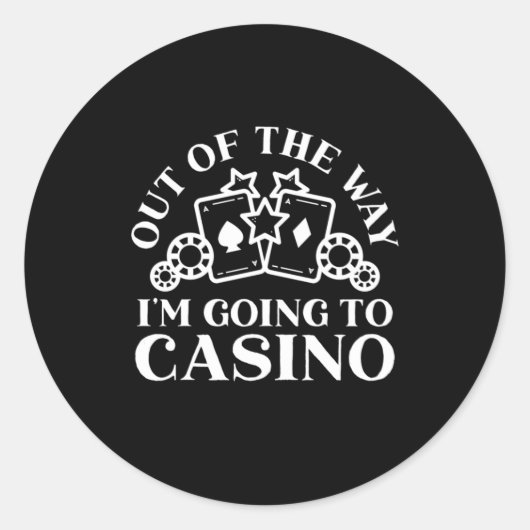 Poker uit de weg ronde sticker (Voorkant)