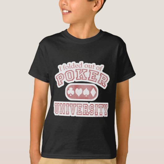 Poker Universiteit Old School Fade T-shirt (Voorkant)