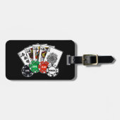 Poker v1 bagagelabel (Voorkant horizontaal)