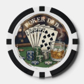 Poker Vader Mijn Vader Gepersonaliseerde Foto Chips (Voorkant)
