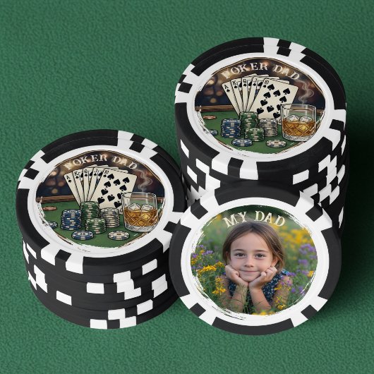Poker Vader Mijn Vader Gepersonaliseerde Foto Chips