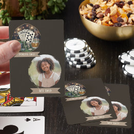 Poker Vader Mijn Vader Gepersonaliseerde Foto Pokerkaarten