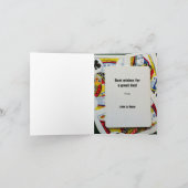 Poker verjaardag uitnodiging feestkaart (Binnen)