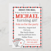 Poker Verjaardag Uitnodiging, Uitnodiging voor vol (Voorkant)