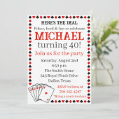 Poker Verjaardag Uitnodiging, Uitnodiging voor vol (Staand voorkant)