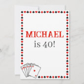 Poker Verjaardag Uitnodiging, Uitnodiging voor vol (Achterkant)