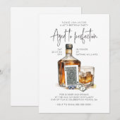 Poker Verjaardag uitnodiging, Whiskey Verjaardag Kaart (Voorkant / Achterkant)
