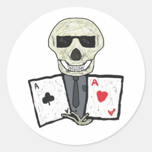 Pokerafspeelapparaten Ronde Sticker