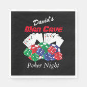 Pokeravond in de Man Cave | personaliseren Servet (Voorkant)