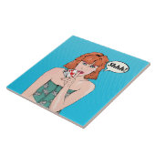 Pokerbedrog in de vorm van stripboeken tegeltje (Zijkant)