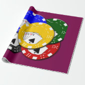 Pokerchip  cadeaupapier (Uitgerold)