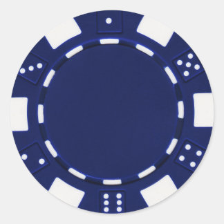 pokerchip sticker blauw