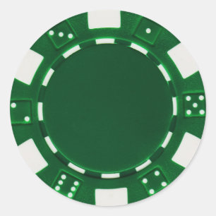 pokerchip sticker groen
