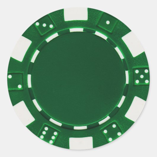 pokerchip sticker groen (Voorkant)