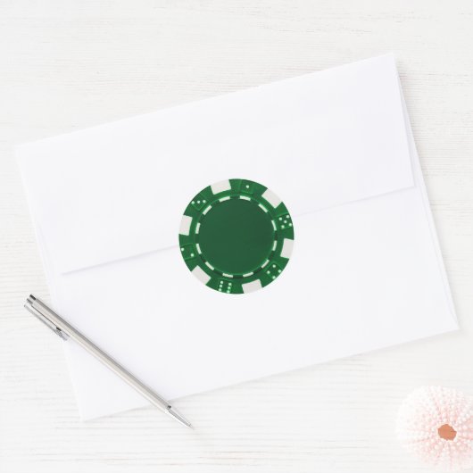 pokerchip sticker groen (Envelop)