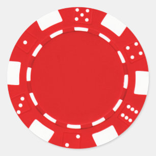pokerchip sticker rood