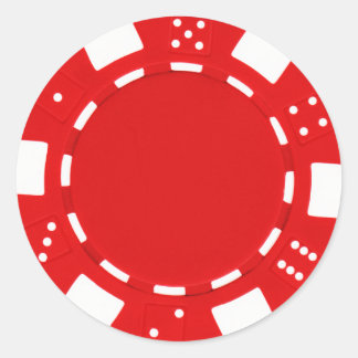 pokerchip sticker rood