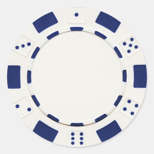 pokerchip sticker wit (Voorkant)