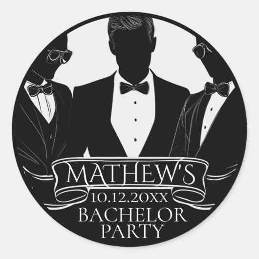 Pokerchip voor vrijgezellenfeest ronde sticker (Voorkant)