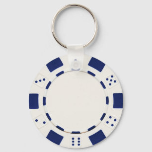 pokerchip wit sleutelhanger