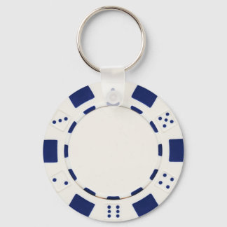 pokerchip wit sleutelhanger