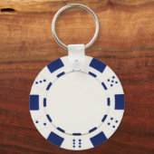 pokerchip wit sleutelhanger (Voorkant)