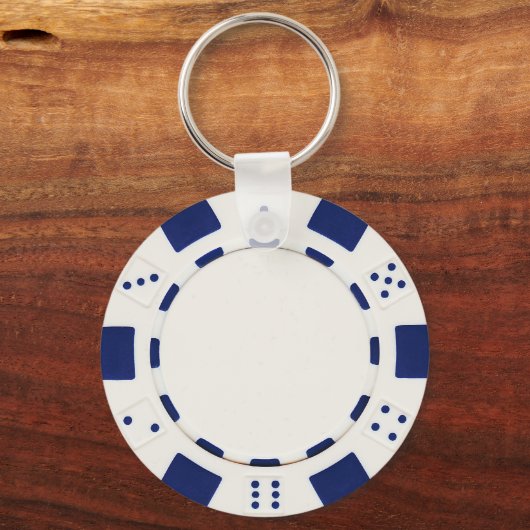 pokerchip wit sleutelhanger (Voorkant)