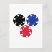 Pokerchips gokken briefkaart (Voorkant)