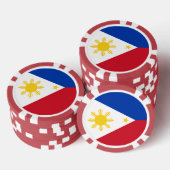 Pokerchips met de vlag van de Filipijnen (Opstapeling)