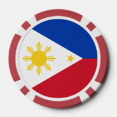 Pokerchips met de vlag van de Filipijnen (Achterkant)