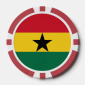 Pokerchips met de vlag van Ghana (Voorkant)