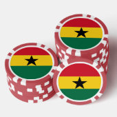 Pokerchips met de vlag van Ghana (Opstapeling)