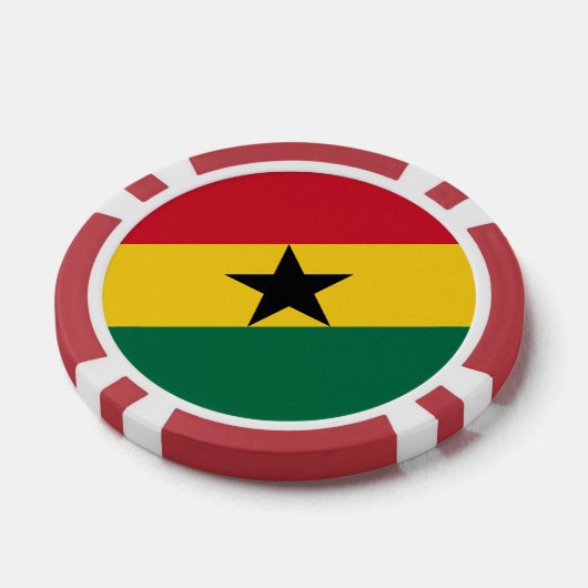 Pokerchips met de vlag van Ghana (Enkel)